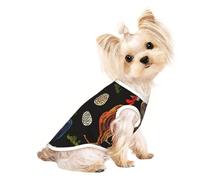 Chemises pour chiens de petite taille avec imprimé poule - T-shirt extensible léger sans manches à rayures
