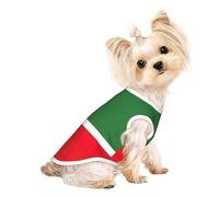 Chemises pour chiens de petite taille avec motif drapeau de la République tchétchène - T-shirt extensible léger - Sans manches - Rayé
