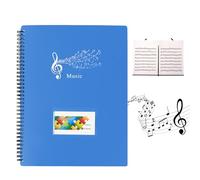 Chemises pour Partitions, Dossier de Rangement pour Partitions de Musique Format A4, Cahier de Musique, Classeur de Présentation, 30 Pages/60 Pochettes pour Piano Guitare Violon (Bleu Ciel)