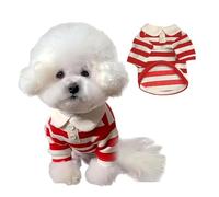 Chemises pour petit chien - Chemise décontractée à rayures pour animal domestique avec col pour plus de confort, vêtements légers pour schnauzers, maltais, poméranie, yorkshire, caniche, bichon