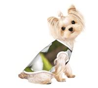 Chemises pour petits chiens avec imprimé bichon frisé - T-shirt extensible léger sans manches à rayures