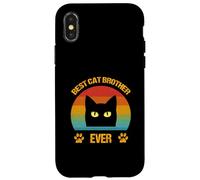 Chemises rétro pour Homme avec Inscription « Best Cat Brother Ever » Coque pour iPhone X/XS