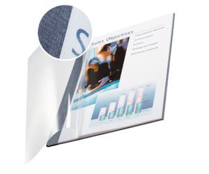 Chemises souples Leitz A4 bleues avec page de garde transparente personnalisable lot de 10 pièces
