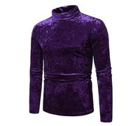 Chemises thermiques pour homme - Manches longues - Col roulé - Doux et chaud - Coupe ajustée - Confortable - Sous-vêtement thermique - Couche de base pour homme - Décontracté - Léger - Doux