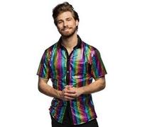 chemisette disco facettes arc-en-ciel adulte - boland 02290 Multicolore G