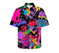 Chemisette Disco Homme,Chemise Homme Mariage Manche Courte Chemise Hippie Chemise Transparente Homme Chemise Noeud Homme Vetement Strass et Paillettes Homme Chemise Xxxl Homme Chemise Homme Satin Bleu