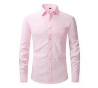 Chemisette Homme Grande Taille - Chemise habillée Homme Extensible Quatre Sens Style décontracté Manches Longues Professionnelle Confort Infroissable Travail Bureau