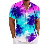 Chemisette Homme Manche Courte,Chemises imprimées décontractées Coupe Slim pour Usage Quotidien Mode Estivale élégante Design léger et Confortable Parfait pour être associé à Un Pantalon Tissu Facile