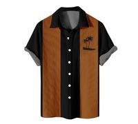 Chemisette Homme Polo Chemise Manches Courtes Vetement Chemise Homme Lin Col Mao Rouge Militaire Tee-Shirt Chemise Manche Courte Homme sur Chemises Décontractée Grande Taille (A03,XXL)