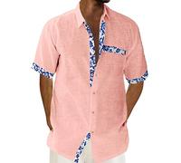Chemisie Homme Eté à Manches Courtes Chemise Slim Fit Couleur Uni Col en V Shirt Tops Blouse Décontractée Casual Col en V Manche Longue Couleurs Pures Chemise de Affaires