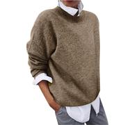 Chemisier 2 en 1 pour femme - Style patchwork - Tuniques - Manches longues - Col contrasté - Col décontracté - 2 en 1 - Pull décontracté - Chemisier élégant - Sweatshirt ample - Pour l'automne et