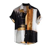 Chemisier à ColoréEs pour Hommes 100% Coton en Coton Décontracté Fitness Casual Sport Fast Dry Hauts Pas Cher Oversize Officiel Hawaiian Décontractée Imprimé Chemise Homme Hawaïenne Manches Courtes