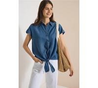 Cecil 3413419 Chemisier à épaules dénudées pour Femme Aspect Denim (Lot de 1), Mid Blue Wash., XL