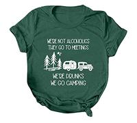 Chemisier ample à manches courtes T-shirt décontracté imprimé col rond femmes chemisier femmes perruques de carnaval, vert, XL