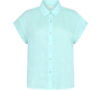 Chemisier aster Ã revers lin femme KnowledgeCotton Apparel Bleu S