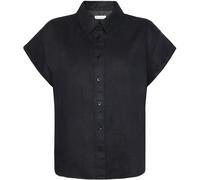 Chemisier aster Ã revers lin femme KnowledgeCotton Apparel Noir S