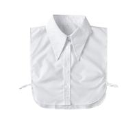 Chemisier avec Faux Col Détachable pour Femme, Col De Chemise en Coton Long Et Pointu, Style Bureau