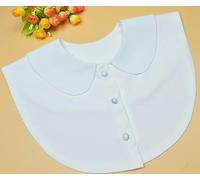 Chemisier blanc avec col plastron amovible vintage et élégant pour femme - Style 3