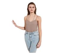 Chemisier - blouse - liquette Trendyol - TWOSS19BB0224 - Chemisier Basique A Suspendre Marron Clair Blouse Femme 36