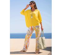 Chemisier bords-côtes à l'encolure - Rick Cardona - jaune soleil JAUNE SOLEIL 52