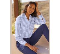 Chemisier classique motif à rayures mode - Best Connection - bleu glacier-blanc à rayures BLEU GLACIER-BLANC À RAYURES 40