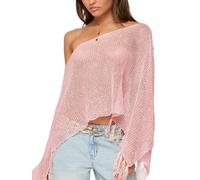 Chemisier d'été transparent pour femme - Poncho léger - Boléro transparent pour robe de soirée formelle, b-rose, S