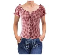 Chemisier Dirndl Femme Grande Taille Tenu Bavaroise Soutien Gorge Dos Nu Invisible Dirndl Femme Oktoberfest Costumes Chemisier Medieval Deguisement Tyrolienne Tee Shirt Blanc Dentel