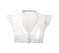 Chemisier Dirndl pour femme - Manches 3/4 - Chemisier traditionnel - Élégant chemisier d'été en dentelle - Chemisier à ailes - Chemisier d'allaitement - Chemise traditionnelle traditionnelle