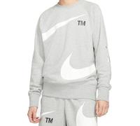 Chemisier DR8995-063 Nike Sportswear Swoosh gris/blanc automne classique chem...