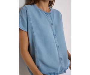 Chemisier effet blouson en lyocell
