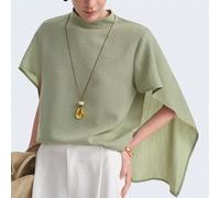 Chemisier élégant style français en bambou avec nœud en forme d'œil de chat, pour femmes, convient pour le bureau, le casual, les vacances, le romantique, la plage Top de gamme, le thé de l'après-midi