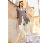 Chemisier en coton pur coton - Mandarin - taupe TAUPE 40