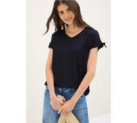 Cecil 3412064 Chemisier de Couleur Unie, Urban Dark Blue, XS Femmes