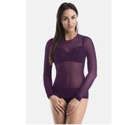 Chemisier en maille - Femme - Violet - Manches longues - Col classique - Coupe regular XL