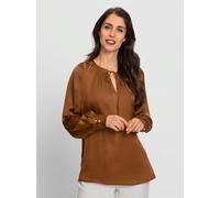 Chemisier en satin pure viscose - Ashley Brooke - ambre AMBRE 36