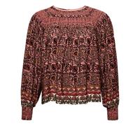 Superdry T-shirt smocké imprimé manches longues Rose Femme 2XS