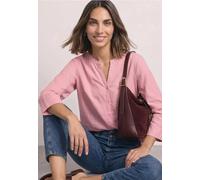 Street One Chemisier à manches 3/4 pour femme avec col fendu en velours côtelé, Blush vintage, 48