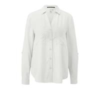 Chemisier en viscose manches retroussÃ©es femme QS Blanc 44