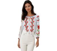 Chemisier femme B2 ie, blanc/vert, marimea XL