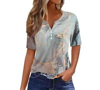 Chemisier Femme Chic Et éLéGant Chemisiers Et Blouses Femme Manches Courtes Sexy ÉTé Grande Taille DéContractéE Chemisier Femme Haut Femme Chic Et Elegant Blouse Femme(C Gris Clair,M)