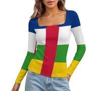 Chemisier Femme Chic Et Élégant Drapeau République Centrafricaine