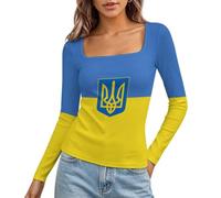 Chemisier Femme Chic Et Élégant Drapeau Ukraine