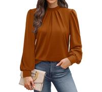 Chemisier Femme Chic et Élégant Été Top Vetement Femmes T-Shirt Femme Chemisier Blouse Debardeur Tops Femmes Manches Longue Décontracté Ensemble Tee Shirt Grande Taille (B Ginger,XX-Large)