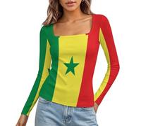 Chemisier Femme Chic Et Élégant Sénégal Drapeau