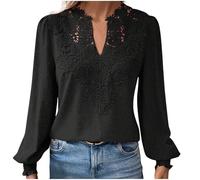 Chemisier Femme Dentelle Tunique Chic et élégant Décontracté Vintage Chemisiers et Blouses Loisirs D'été Tunique en Jacquard en Dentelle Blouse Amples Haut en Dentelle Tops Chemisiers à La Mode