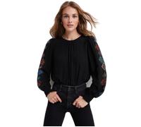 Chemisier femme Desigual Candy noir à bouton - modèle BLOUSE LONG SLEEVE XL