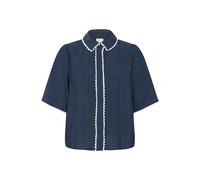 ICHI Chemisier 'IHLENI' bleu foncé / blanc, Taille M
