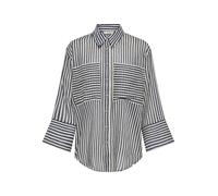 Chemisier femme JDY à manches 3/4 larges boutonné col rond poches poitrine blous