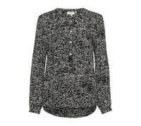 Kaffe - Chemisier à pois graphiques avec col chinois - Femme - Blouses et Chemises - Noir - Taille: 40 FR