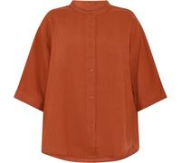 Chemisier femme KnowledgeCotton Apparel Organic Linen GOTS/Vegan Rouge S